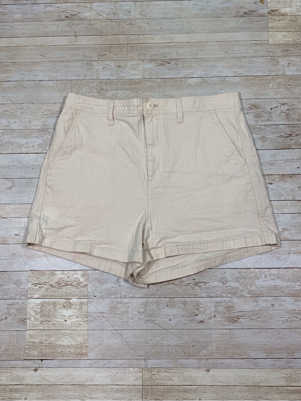 Madewell Woven Camp Shorts High Rise Utility Cotton Size L